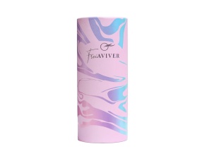 FreiAVIVER Тубус для кистей и инструментов, розовый с цветными разводами